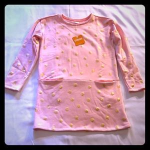NWT Gymboree Pink with Gold Stars Top with Pockets